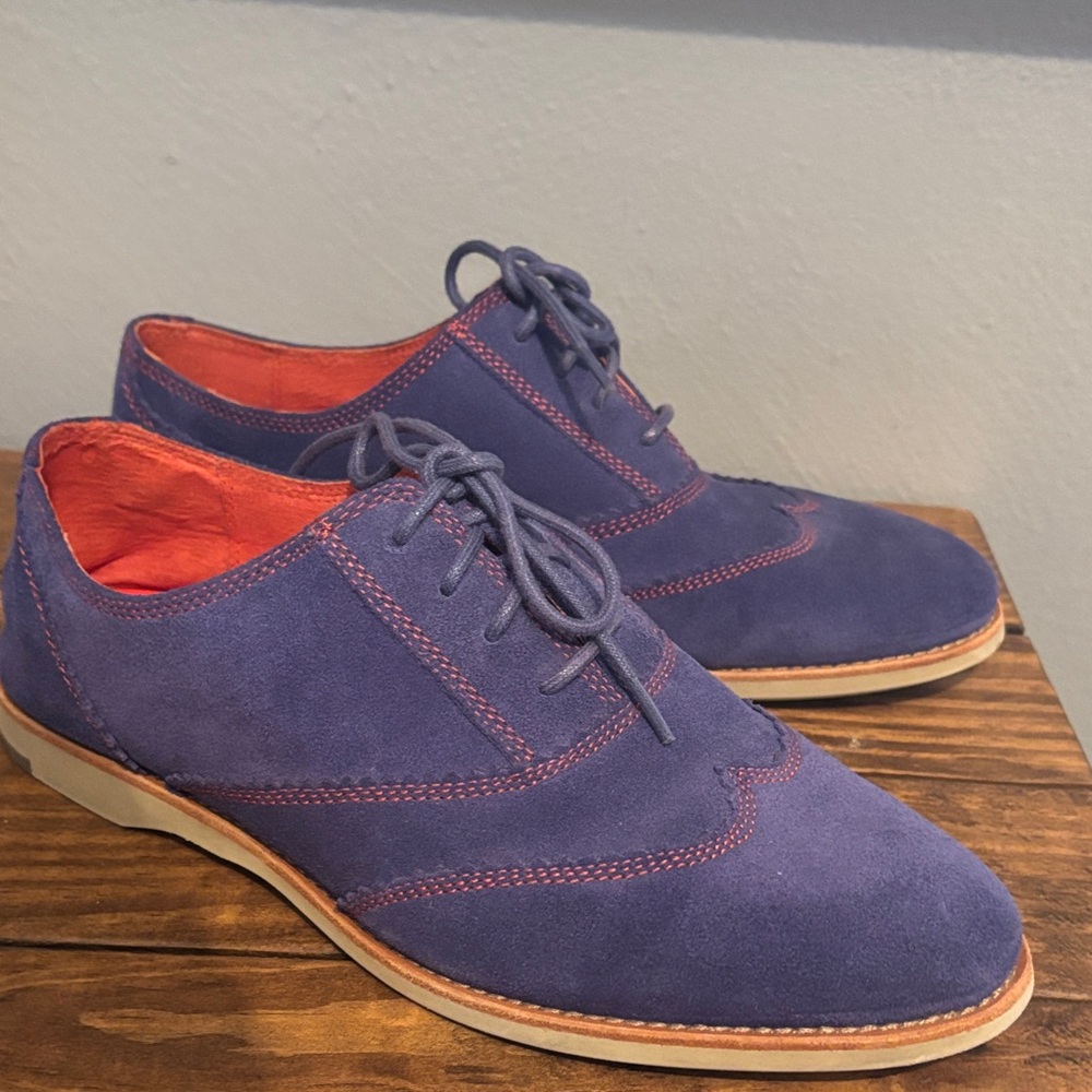 Johnston and Murphy Blue Suede Shoes Women’s 9